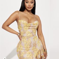 Fashion Nova Floral Maxi Dress Size L 