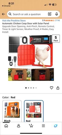 Automatic Solar Powered Chicken Coop Door