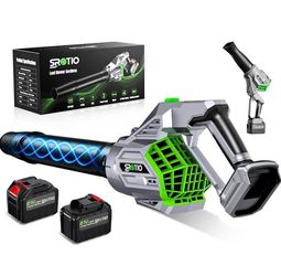 Electric Leaf Blower, 950,000 RPM Leaf Blower Cordless Body Can be Rotated 180°, 2 X 4.5Ah Batteries