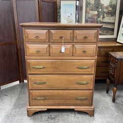 UNIQUE FURNITURE MAKERS Vintage Chest Of Drawers Dresser Solid Maple