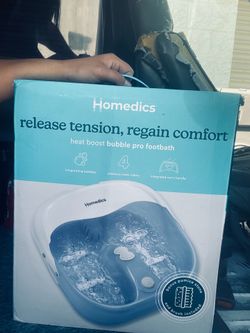 Open box never used Homedics Heat Boost Bubble Pro Foot Bath