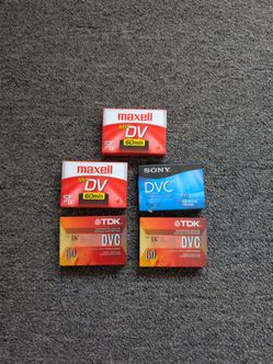 5 dv dvc mini video cassette cassettes