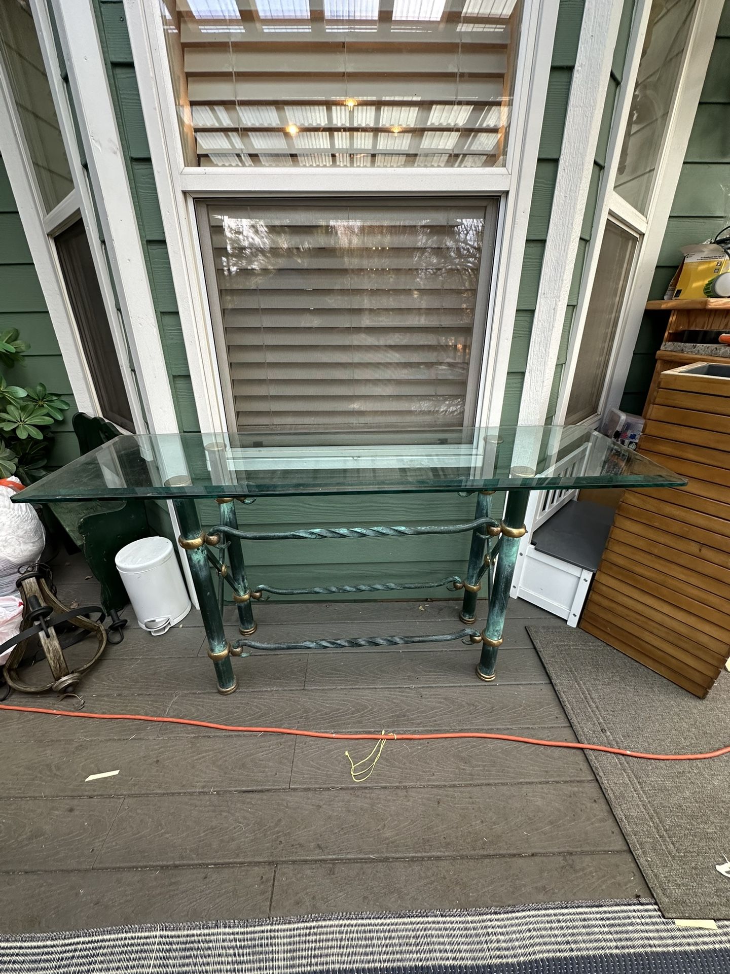 Glass Top End Table