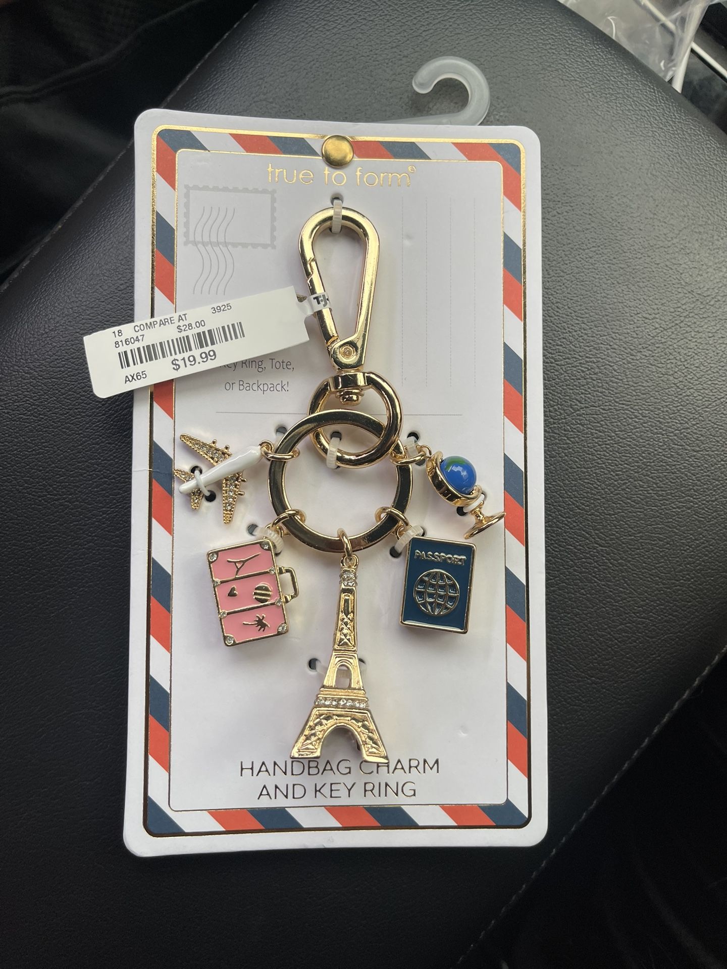 Handbag charm key chain