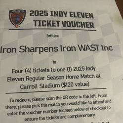 4 Tickets for Indy Eleven