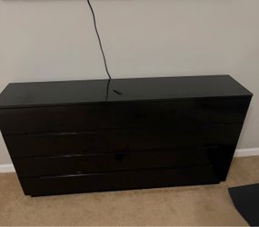 Black 6-Drawer Double Dresser