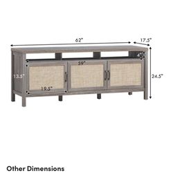 TV console table Rattan