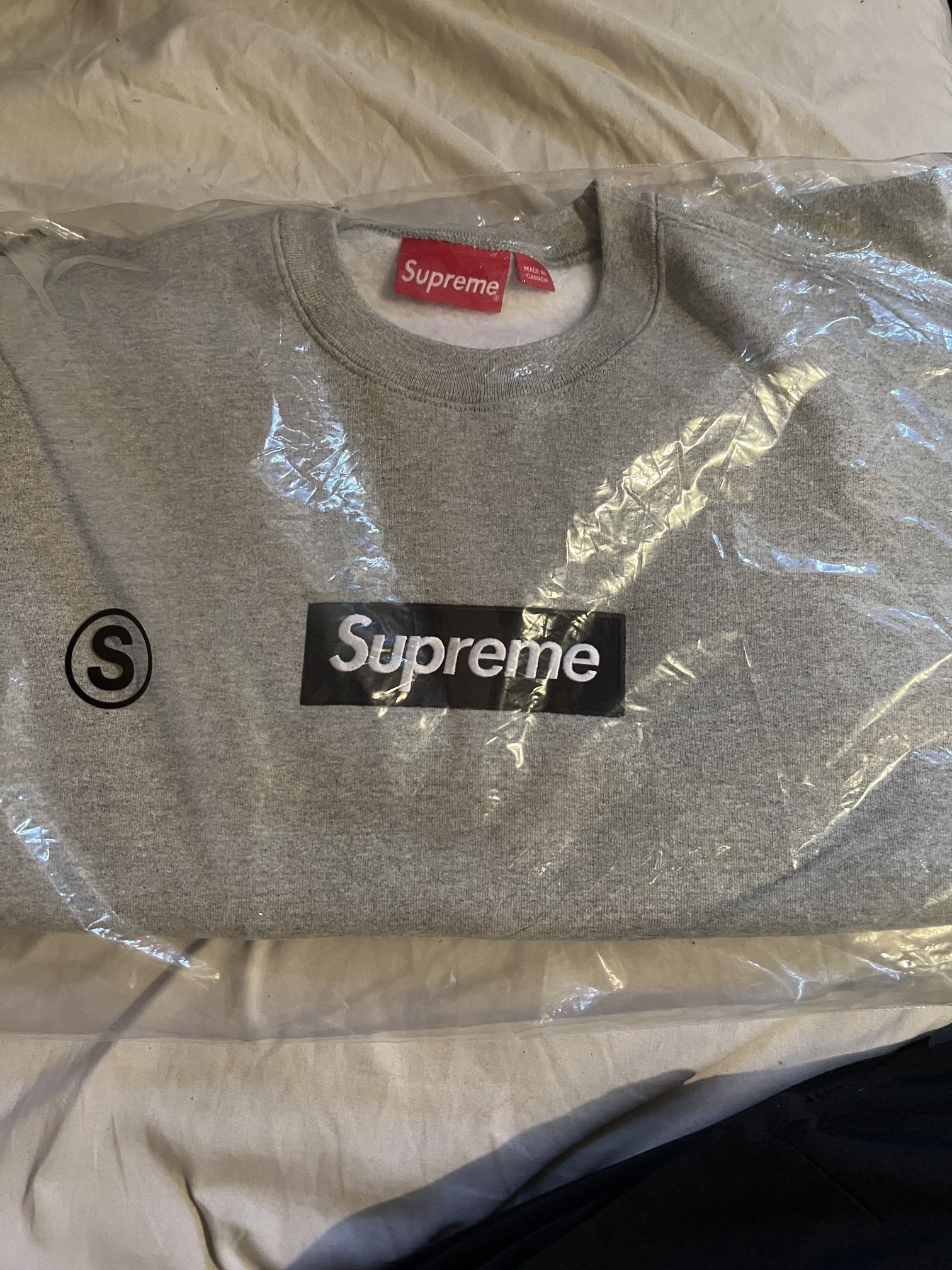 Supreme Box Logo Crewneck Grey Size S 