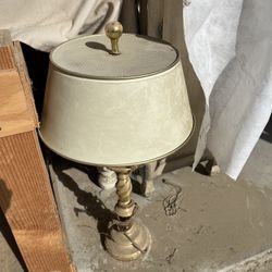 3 Antique Brass Table Lamps 