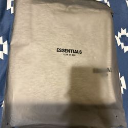 Fear Of God Essentials Light Oatmeal Oversized Hoodie Size Xtra Small