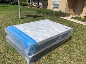 Queen mattress pillow top set with box spring (2pc - new) NEW KING-QUEEN-FULL-TWIN SIZE SETS MATTRESS AND BOX SPRING 2-pcs