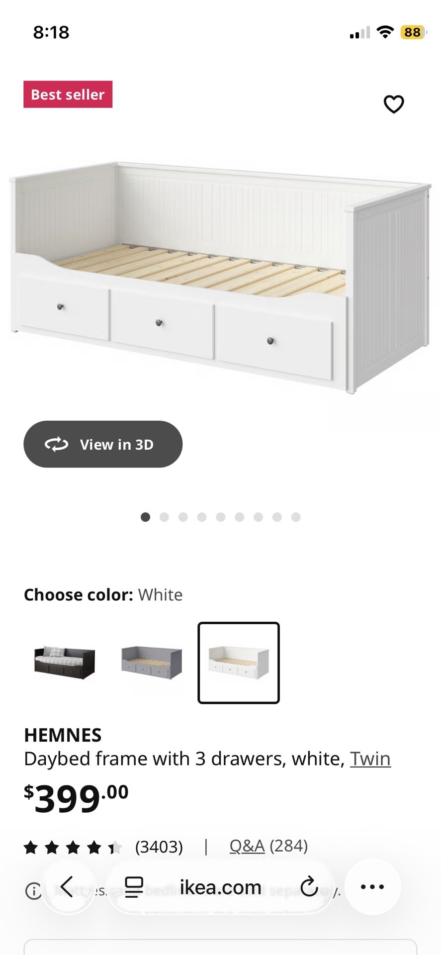 Ikea Hemnes Day Bed
