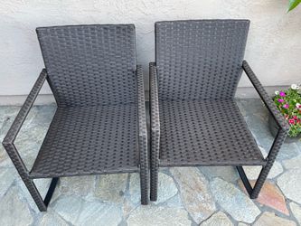 Wicker patio chairs