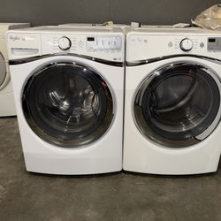 WHIRLPOOL XL CAPACITY WASHER DRYER ELECTRIC SET STACKABLE 