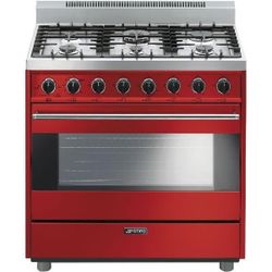 Smeg C36GGRU Classic Series 36 Inch Freestanding All Gas Range