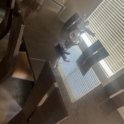 Large Dining Room Table Set /table With Cabenet Included