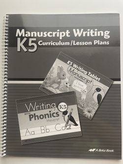 ABEKA MANUSCRIPT WRITING K5 Curriculum/Lesson Plans