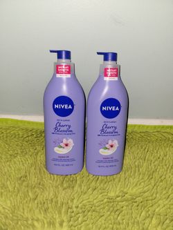 2 Nivea lotion Cherry Blossom 16.9oz