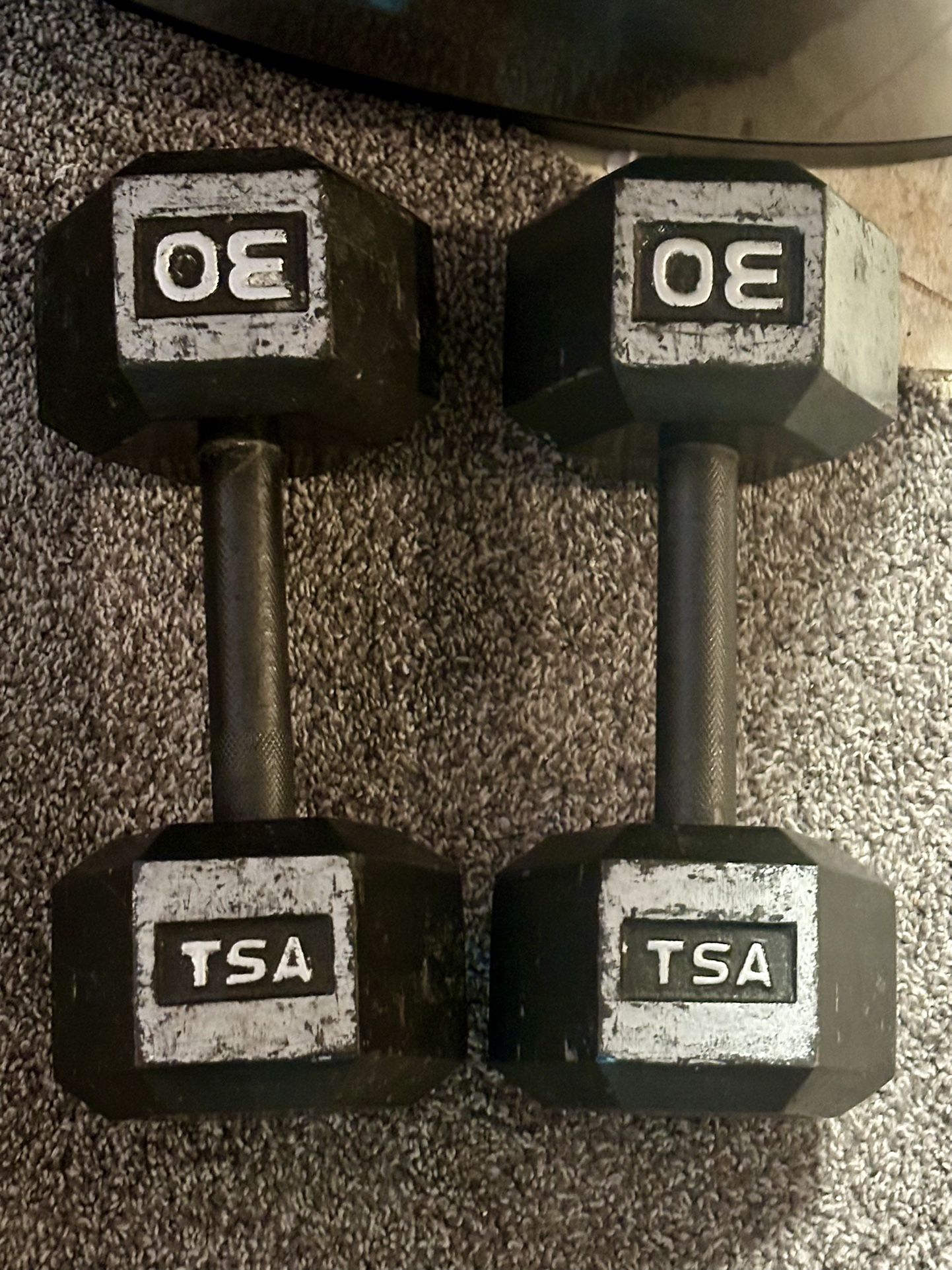 30 pound dumbbells TSA