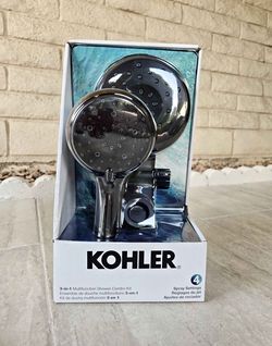 Kohler Claro 3- Spray Dual Wall-Mount Fixed and Handheld Shower Head 1.75 GPM in Matte Black