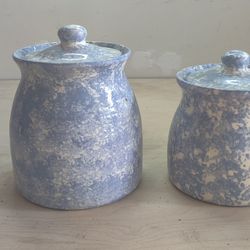 Set of Two Ceramic Jars