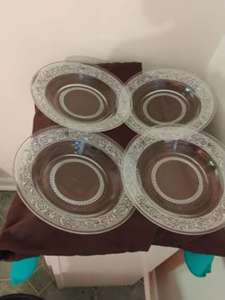 Vintage America provincial clear glass sandwich 1980