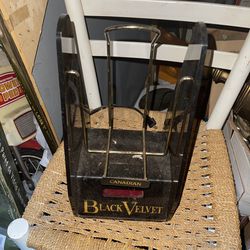 Vintage Black Velvet Whiskey Bar Clock