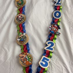 Super Mario graduation Lei