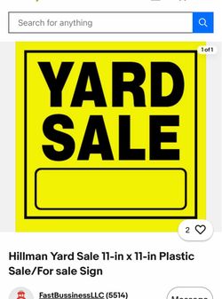 Yard sale