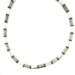 T&Co. 925 Zigzag Hematite Necklace
