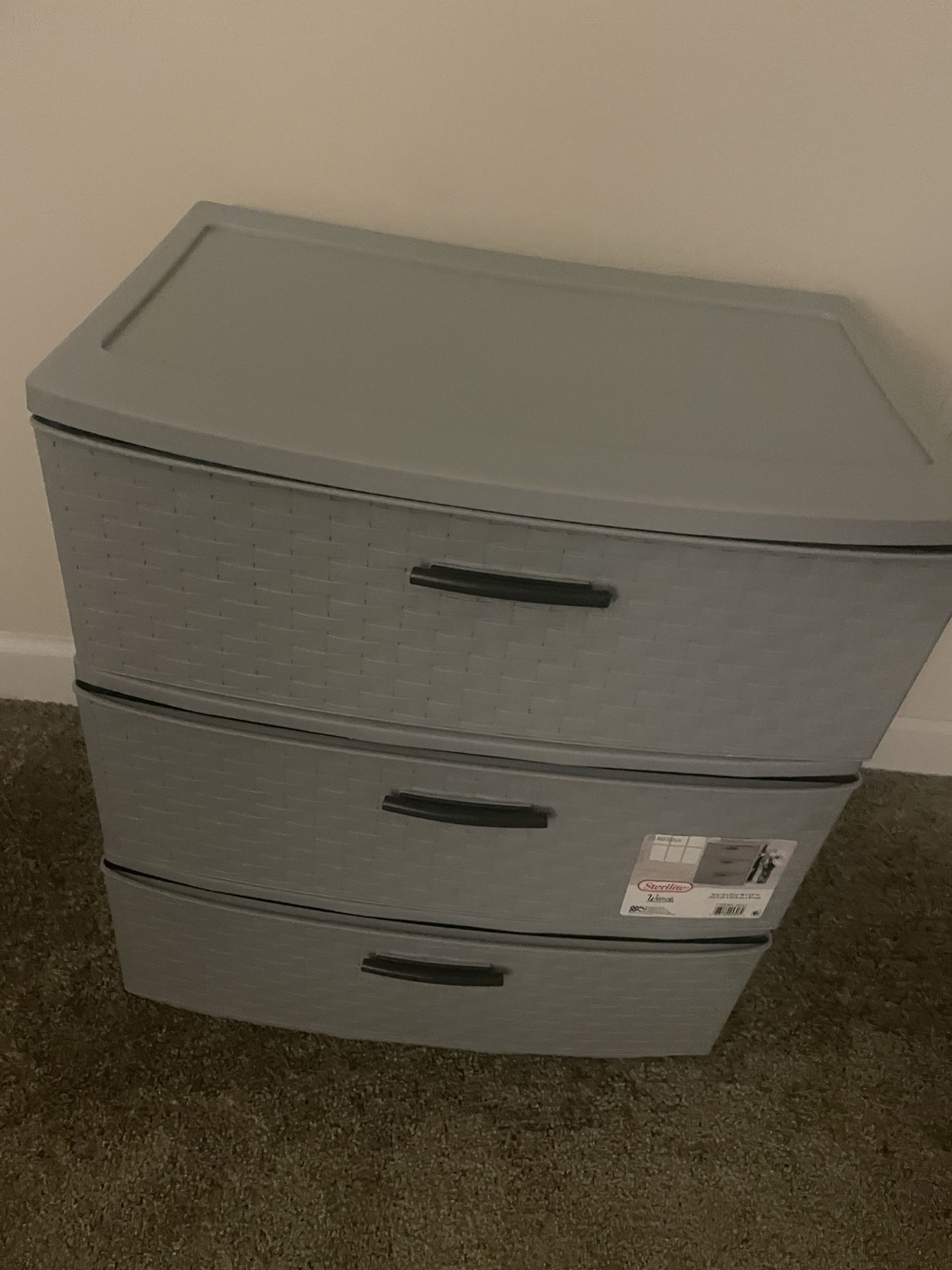 3 Drawer Wide Storage Containers