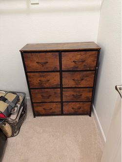8 draw fabric dresser