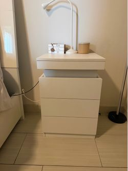 white nightstand