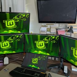 4x 27" Acer Monitor Multi-Monitor Setup