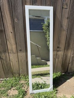 Rectangle White Framed Full Length Mirror 