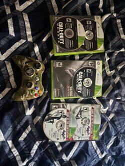 Xbox 360 games + controller