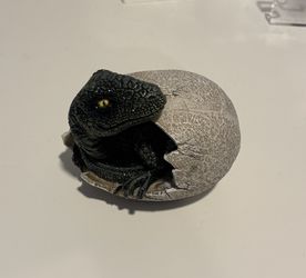 Jurassic Era Velociraptor Breaking Out Egg Statue