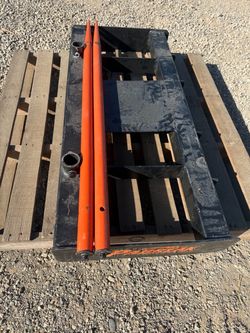 Skids steer hay bale forks attachment
