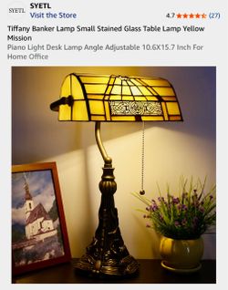 Tiffany style office lamp