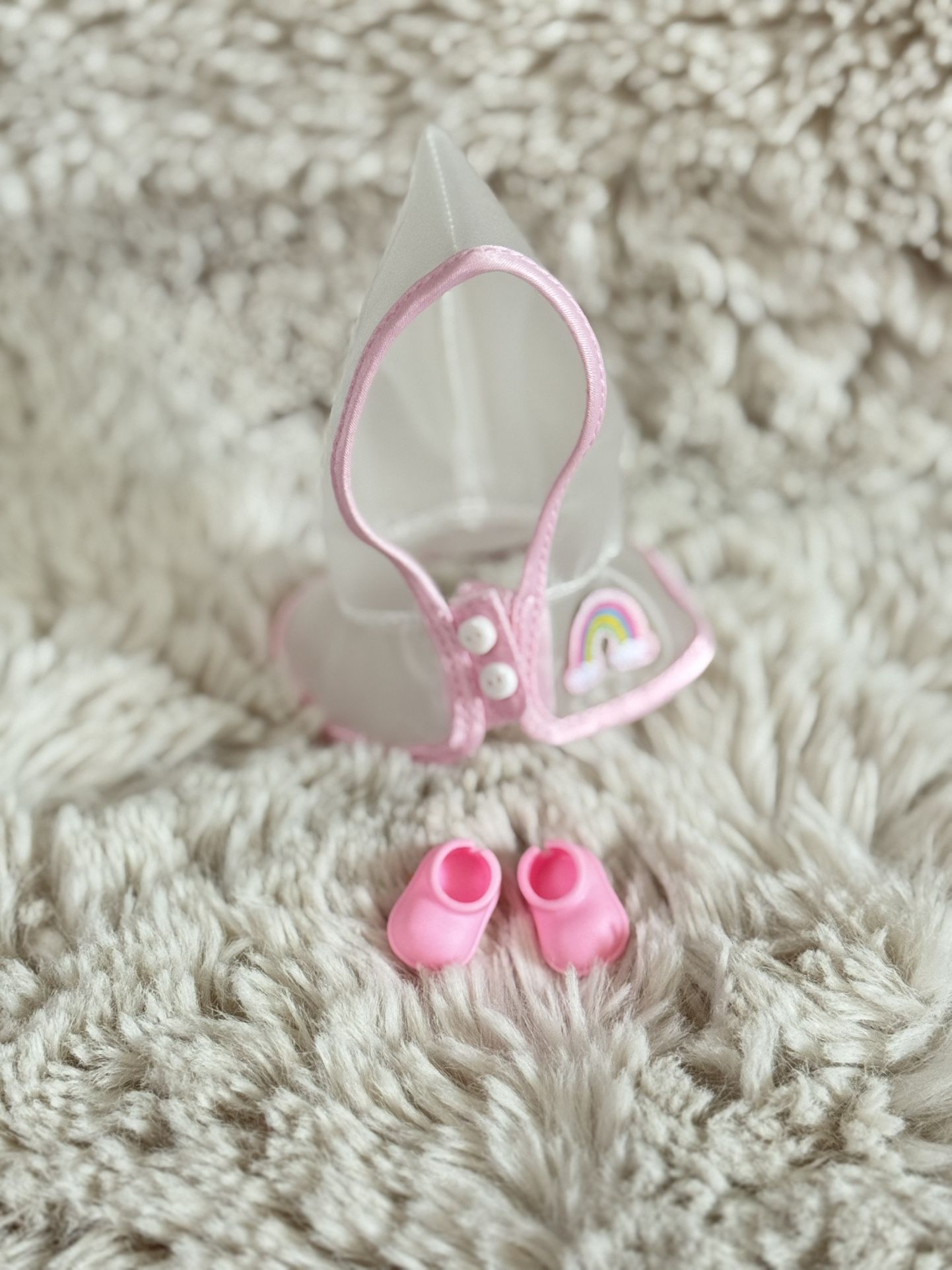 Raincoat and shoes for your  Mini Labubu V4  Pin For Love Outfit