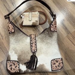 New Leather Cowhide Purse And Wallet