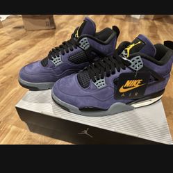 Air Jordan 4 Retro Imperial Purple Lakeshow Lakers  Size 9.5 Man $$230