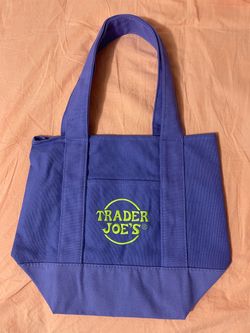Purple Trader Joe’s tote bag