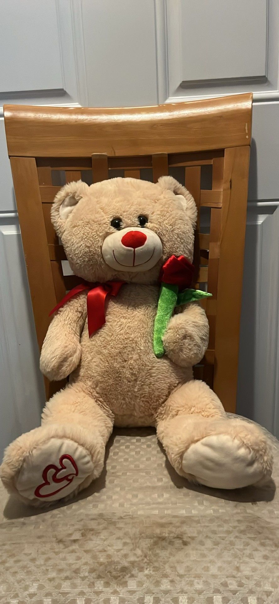 (Cash Only / Local Pickup) Large Teddy With Rose
