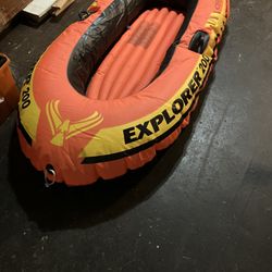 RAFTS Explorer 200 Raft And a Explorer Canoe Raft With Oars