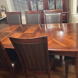 Dining Room Set with 8 Chairs, Hutch and Buffet