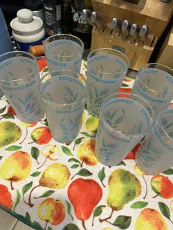 8 MCM Aqua wheat tumblers 