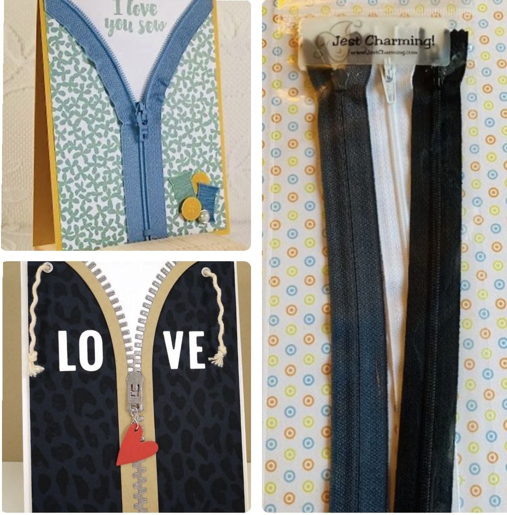 3 Pack Card Making/Scrapbook Zippers