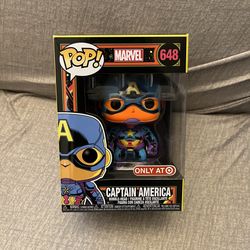 Captain America Blacklight Funko Pop 648 Figure Marvel New