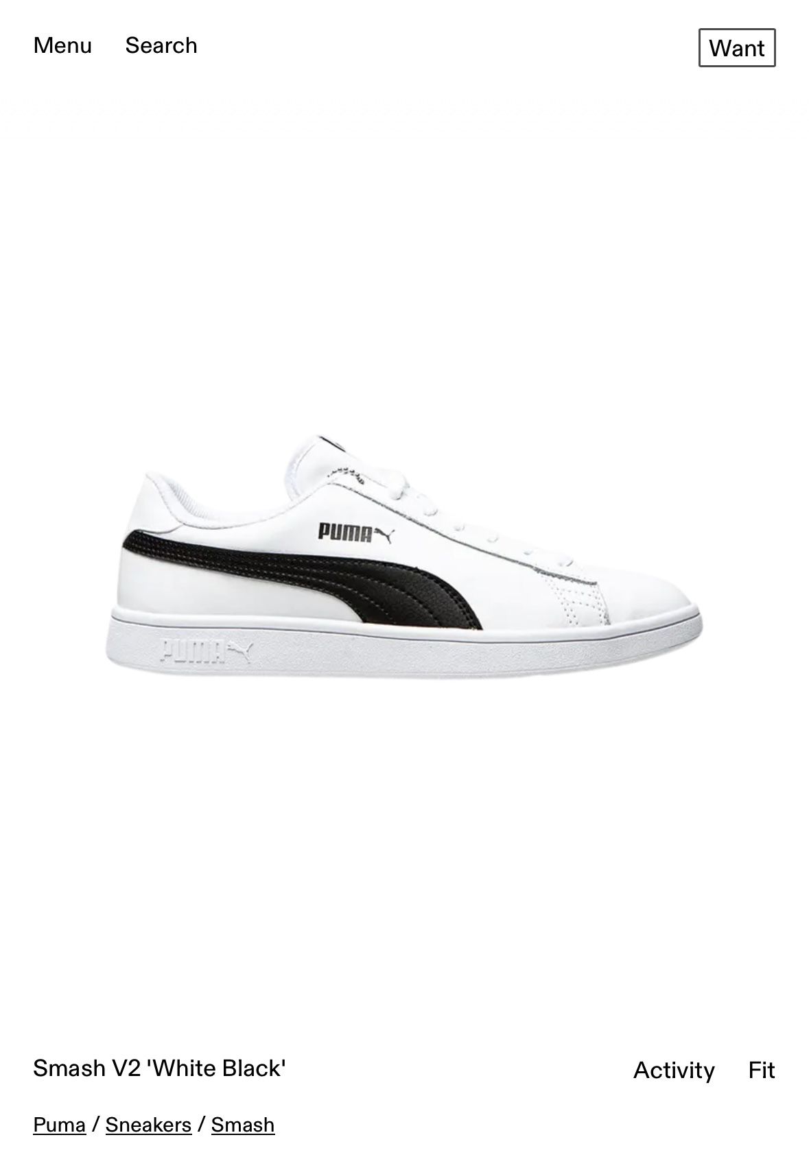 Puma Smash V2 'White Black'